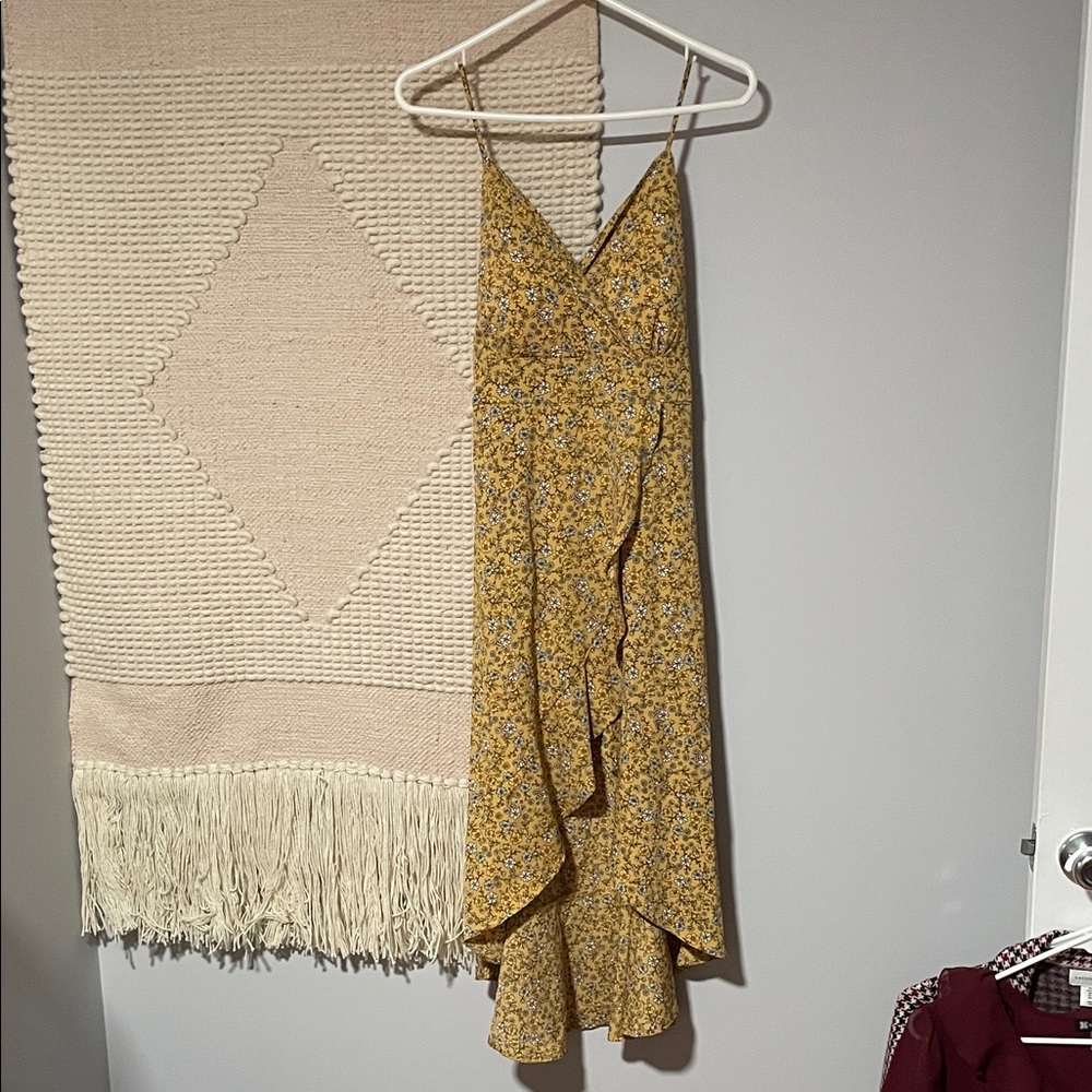 No Boundaries Mustard Floral Dress